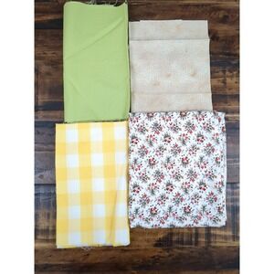 Lot of Multicolor Fabric, floral, plaid, solid color, 1lb